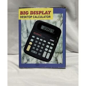Desktop Solar Calculator Big Display‎ Buttons, Vintage 1980's, in box.